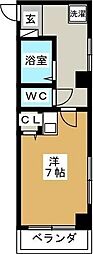 グランシエル 1Kの間取図画像