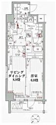 日神デュオステージ関内 1LDKの間取図画像