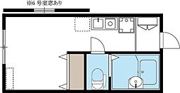 シャンティヒル白楽 ワンルームの間取図画像
