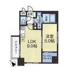 エフパークレジデンスヨコハマタンマチ3247 1LDKの間取図画像
