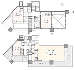 パークタワー横濱ポートサイド 3LDKの間取図画像