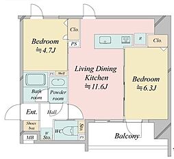 間取図画像 2LDK