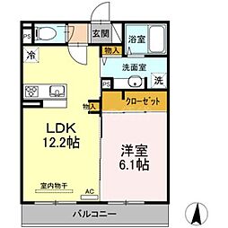 メゾンヴィクトワール梶ヶ谷 1LDKの間取図画像