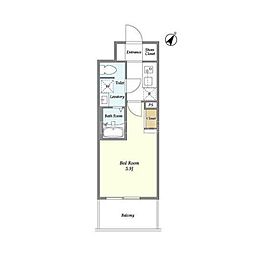 ＬａＤｏｕｃｅｕｒ川崎I 8階1Kの間取り