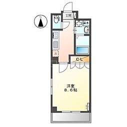 フィールドヴィレッジ元住吉 3階1Kの間取り