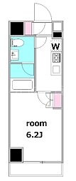 SHOKEN Residence川崎大師 1Kの間取図画像
