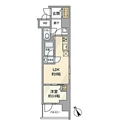 プレシャス川崎ブリシアコート 1LDKの間取図画像
