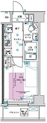 フェルクルールプレスト川崎アリビエ 1Kの間取図画像