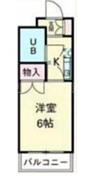パールシティ川崎 1Kの間取図画像