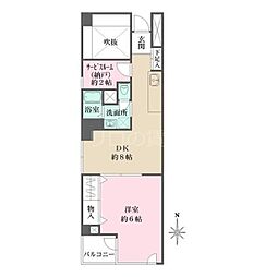 ベルメゾン幸 1SDKの間取図画像