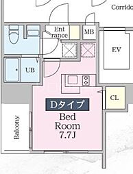 ファインプレイス川崎 ワンルームの間取図画像