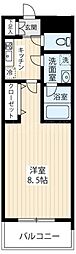 ARCOBALENO武蔵小杉2 1Kの間取図画像