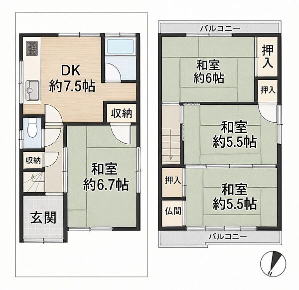 間取りを拡大表示