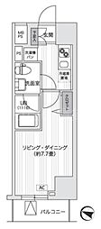 PrimalGotanda 1Kの間取図画像