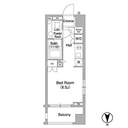 COMFORIA大森DEUX ワンルームの間取図画像
