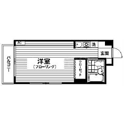 クレイン1 ワンルームの間取図画像