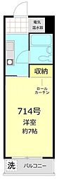 マンション五反田 1Kの間取図画像