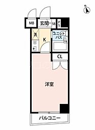 カテリーナ大森 1Kの間取図画像