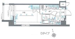 ZOOM品川南 1Kの間取図画像