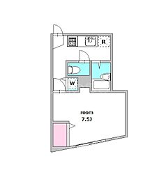 グリーンフォレスト 1Kの間取図画像
