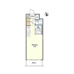 PREMIERSTAGEOSAKI ワンルームの間取図画像