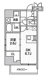 SYFORME大井町2 1DKの間取図画像