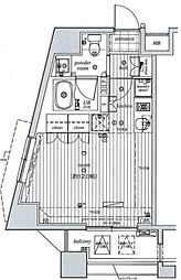ウィステリア大森山王 11階1Kの間取り