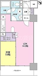 ＬａＳａｎｔｅ五反田 15階1LDKの間取り