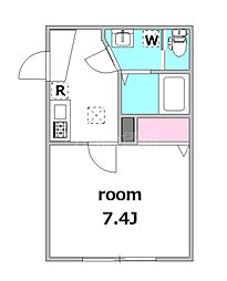 ルミエール 1Kの間取図画像