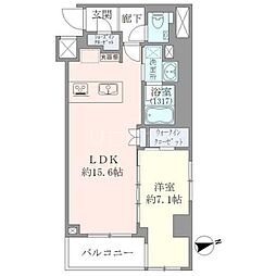 EVERTOW長者丸 1LDKの間取図画像