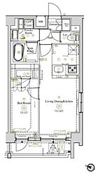 AXAS西馬込アジールコート 1LDKの間取図画像