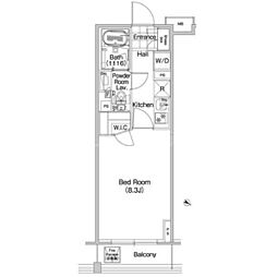 COMFORIA蒲田 1Kの間取図画像
