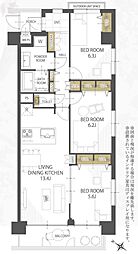 エトワール高崎常盤町 3LDKの間取図画像