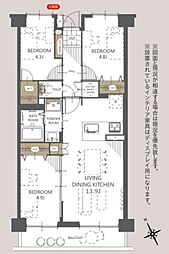 ウイング高崎 3LDKの間取図画像