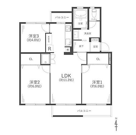 団地とは思えない部屋数の間取りです！収納も多めでお部屋スッキリ♪