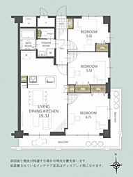 サンハイツ高崎 3LDKの間取図画像