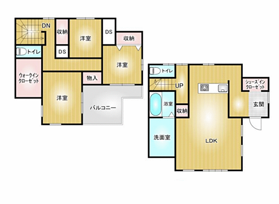 間取り 伊勢崎市戸谷塚町　中古住宅