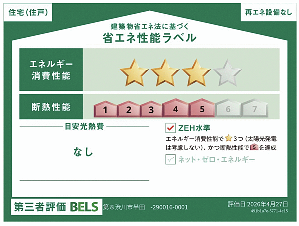 省エネ性能ラベルを拡大表示
