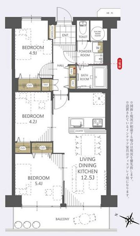 専有面積61.21m2