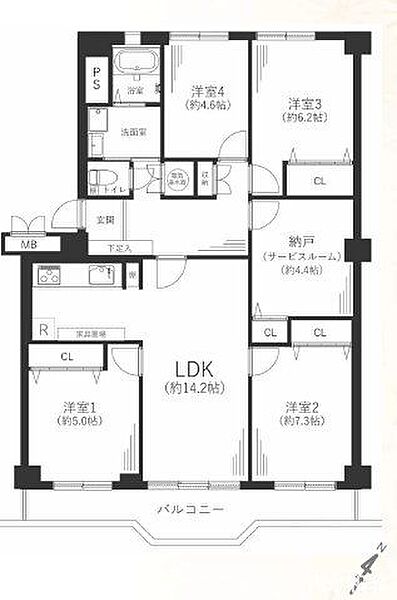 間取りを拡大表示