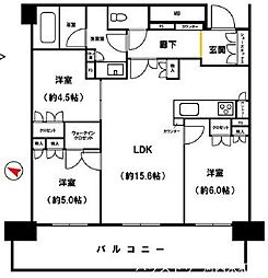 BrilliaTower箕面船場 TOP OF THE HILL 3LDKの間取図画像