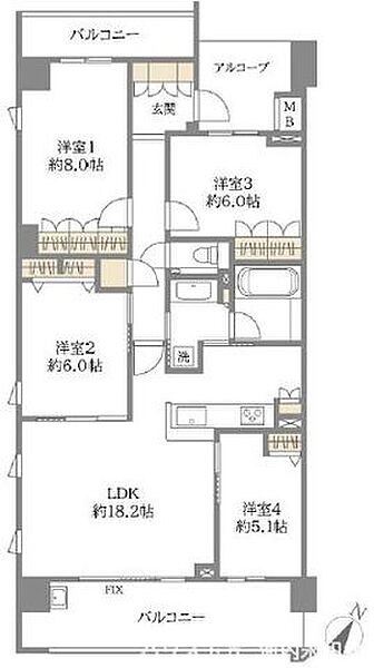 間取りを拡大表示