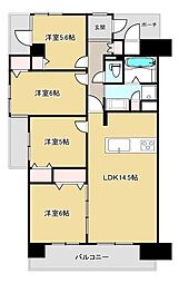 ファミールハイツ八尾B棟 4LDKの間取図画像