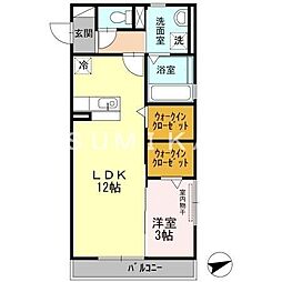 ステラ2 1LDKの間取図画像