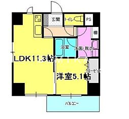 アウルスタイル神田町 1LDKの間取図画像