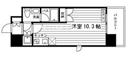 ルラシオン岡山野田屋町 ワンルームの間取図画像