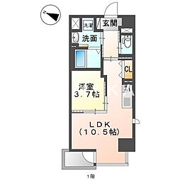 キアーズ3 1LDKの間取図画像