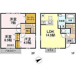 セゾンドオリオン 3LDKの間取図画像