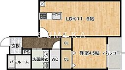 セゾーラ 1LDKの間取図画像