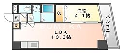 エスペランサ医大東 1LDKの間取図画像